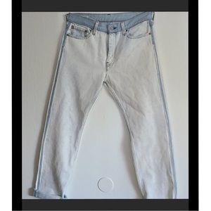 Levi's White Side out Jeans